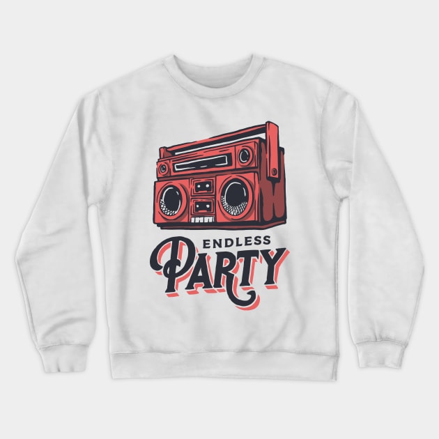 Endless Party Crewneck Sweatshirt by Frispa